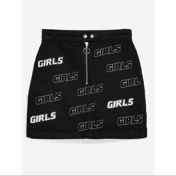 TopShop A-Line Denim Skirt - Picture 3 of 5